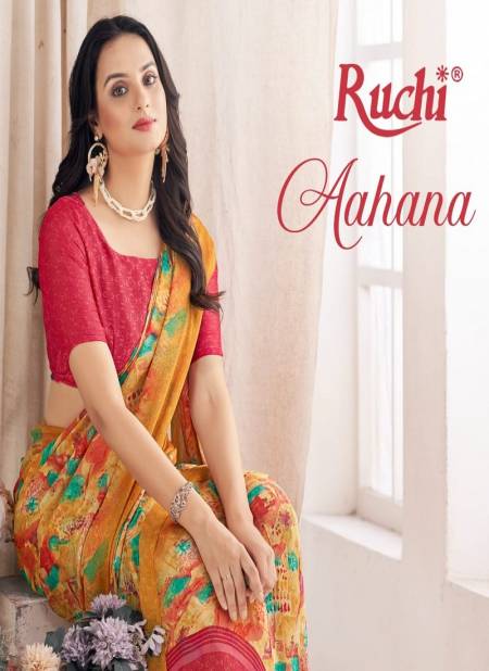 Aahana Vol 3 By Ruchi Silver Chiffon Sarees Wholesale Market In Surat With Price Catalog